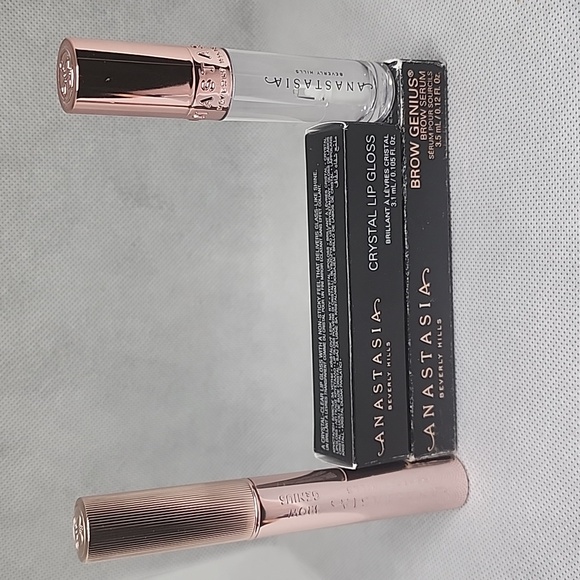 ANASTASIA BEVERLY HILLS BROW GENIUS SERUM & CRYSTAL LIP GLOSS ( NIB). - Picture 2 of 8